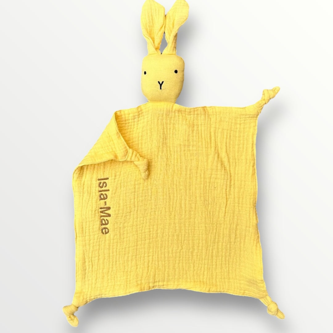 Rabbit Baby Comforter With Embroidered Name