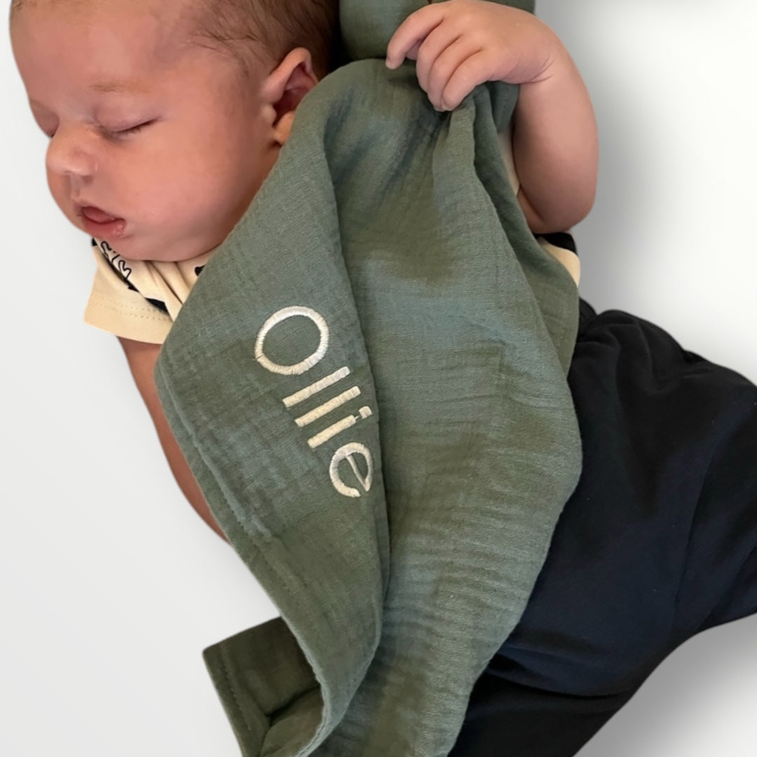 Rabbit Baby Comforter With Embroidered Name