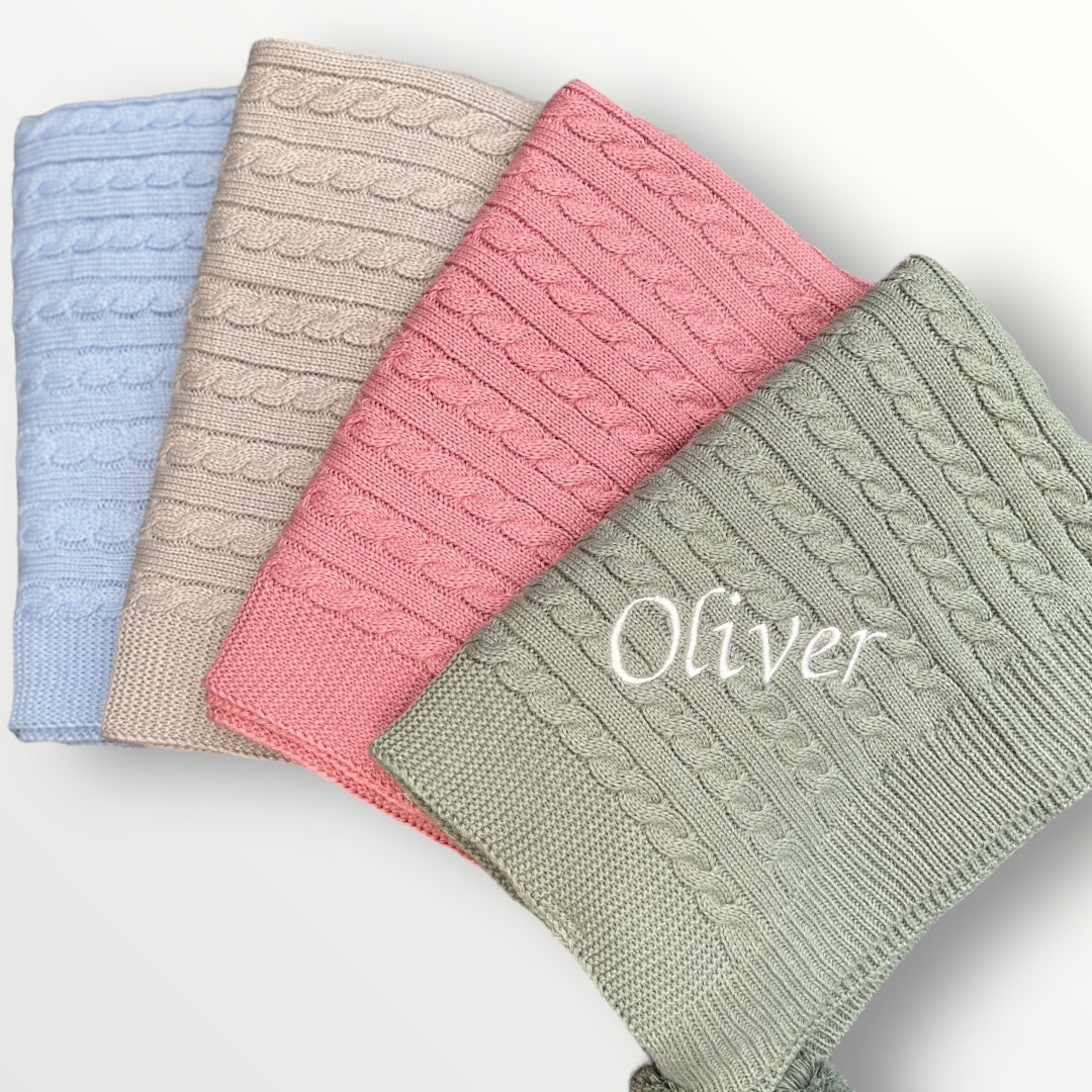 Personalised Luxury Knitted Blanket