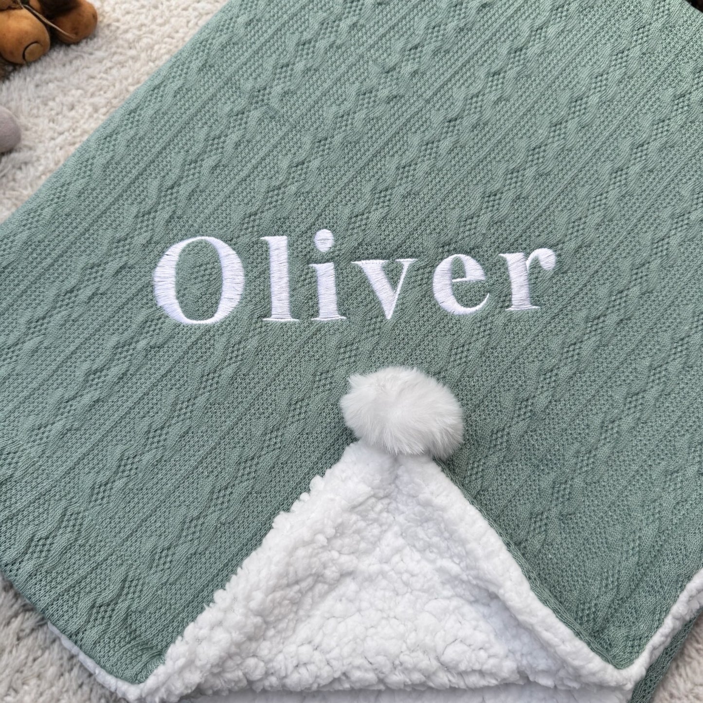 Personalised Luxury Fleece Baby Blanket
