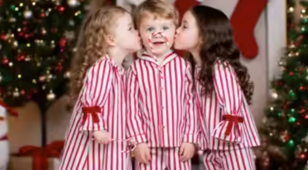 Christmas Candy Cane Collection PJ's: Personalised Name
