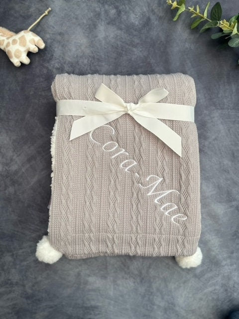 Personalised Baby Blanket | Luxury Blanket | Baby Blanket | Embroidered Gift | Baby Shower Gift | Luxury Baby Gift | Christmas Gift