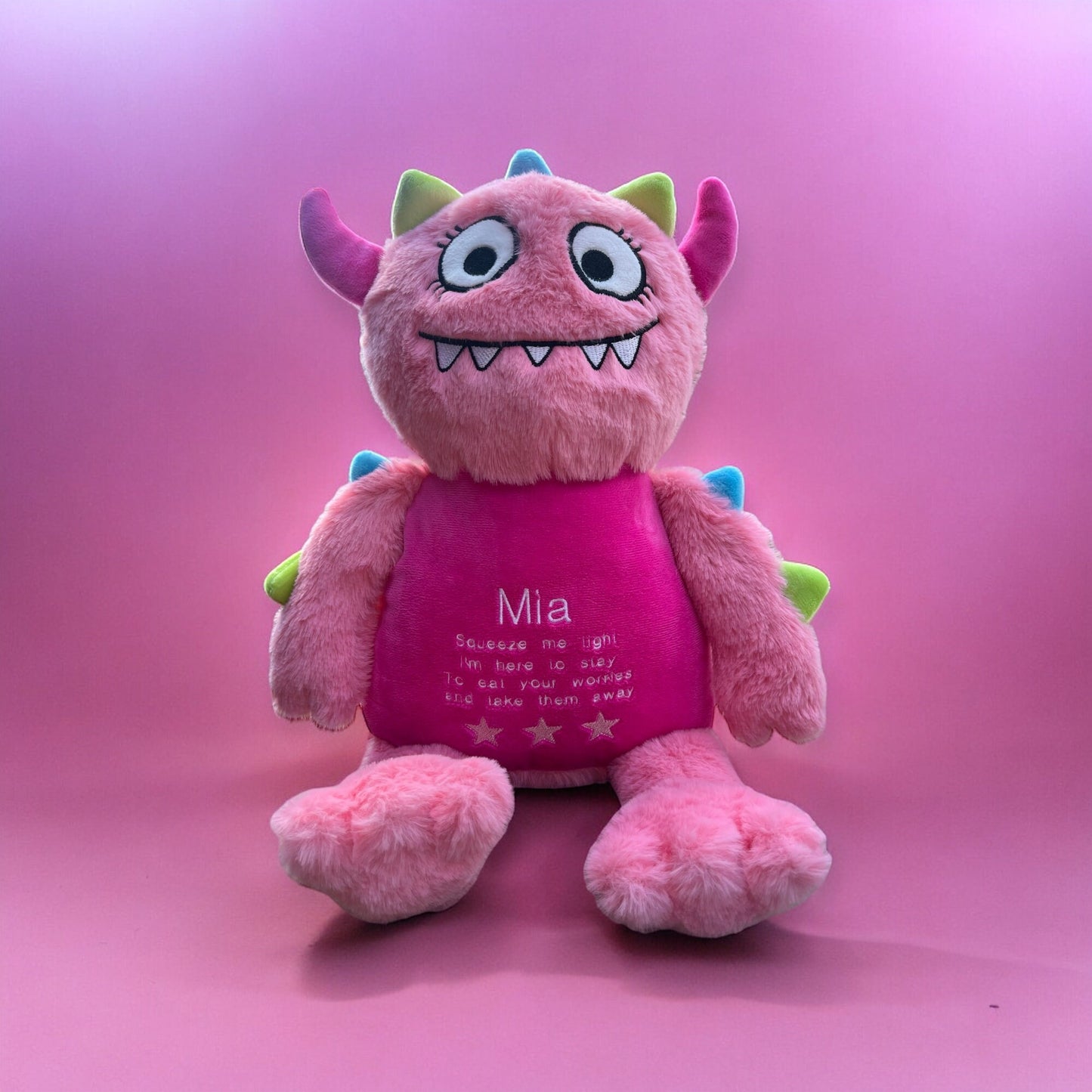 Teddy Bear | Personalised Teddy| Embroidered Teddy| Worry Monster | Embroidered Gift | New Baby Gift | Keepsake