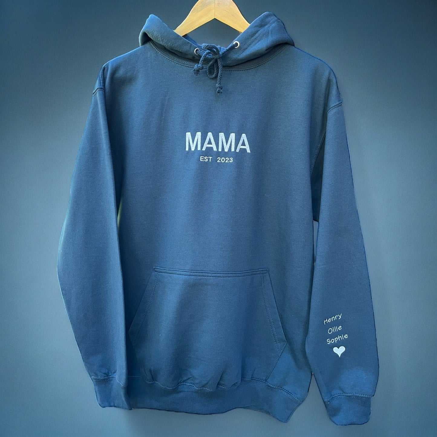 Mama Hoodie with Childrens Names on Sleeve | Peronalised Jumper | Mummy Hoodie | Mum Hoodie | Mothers Day Gift |
