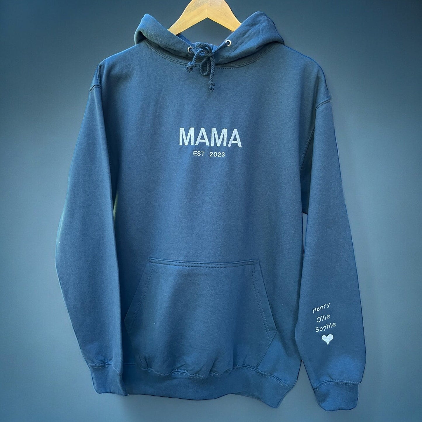 Mama & Mini Hoodie with Childrens Names on Sleeve | Peronalised Jumper | Mummy Hoodie | Mum Hoodie | Mothers Day Gift |