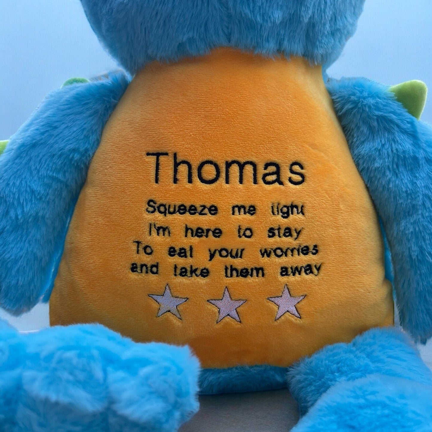 Teddy Bear | Personalised Teddy| Embroidered Teddy| Worry Monster | Embroidered Gift | New Baby Gift | Keepsake