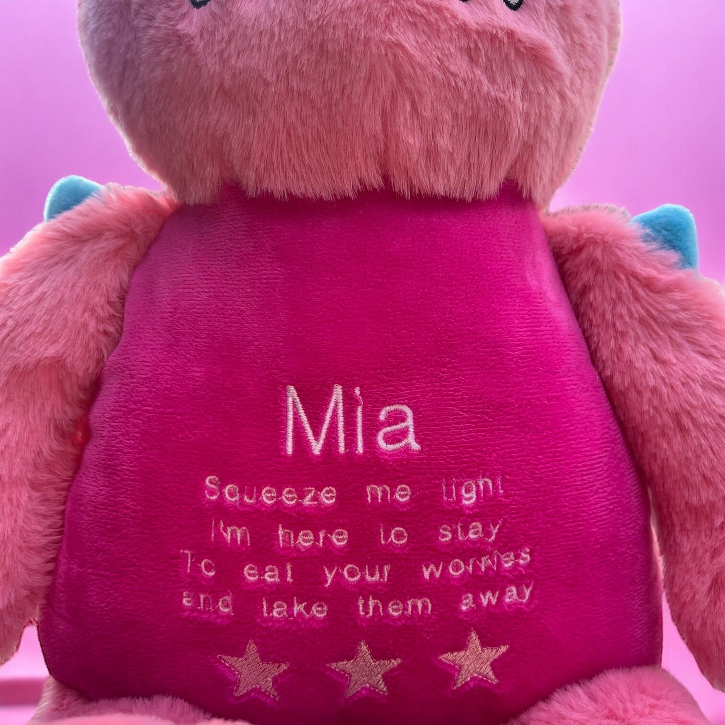 Teddy Bear | Personalised Teddy| Embroidered Teddy| Worry Monster | Embroidered Gift | New Baby Gift | Keepsake
