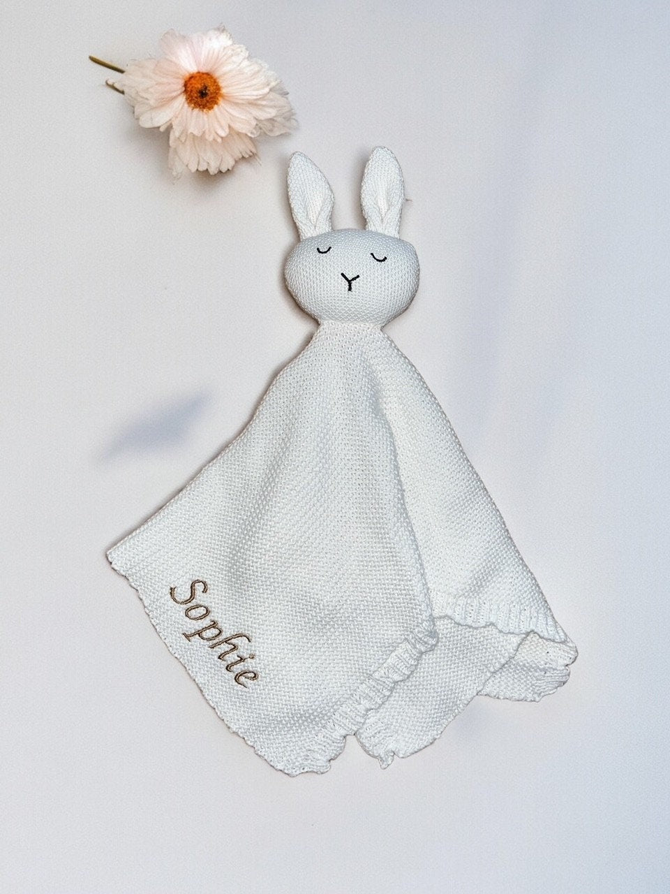 Baby Comforter | Personalised Knitted Bunny | Baby Shower Gift | Baby Gift | Christmas Gift | Baby Comforter with name |