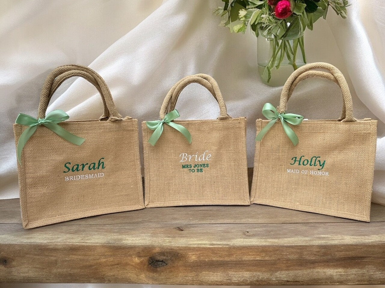 Personalised Gift Bag | Wedding Gift Bag | Bridesmaid Gift Bag | Embroidered Tote Bags | Wedding favour