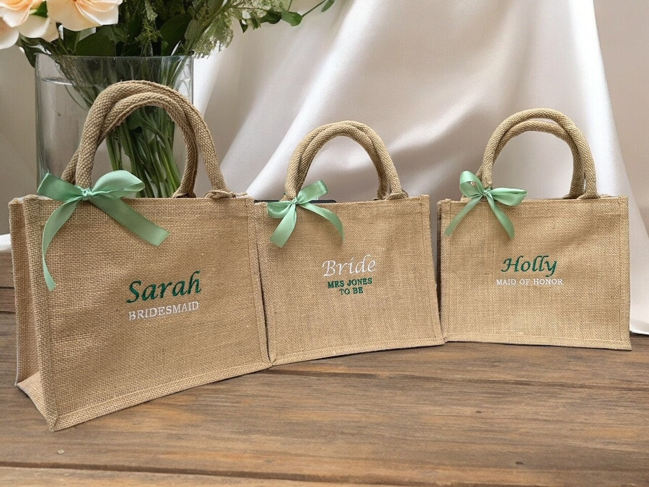 Personalised Gift Bag | Wedding Gift Bag | Bridesmaid Gift Bag | Embroidered Tote Bags | Wedding favour