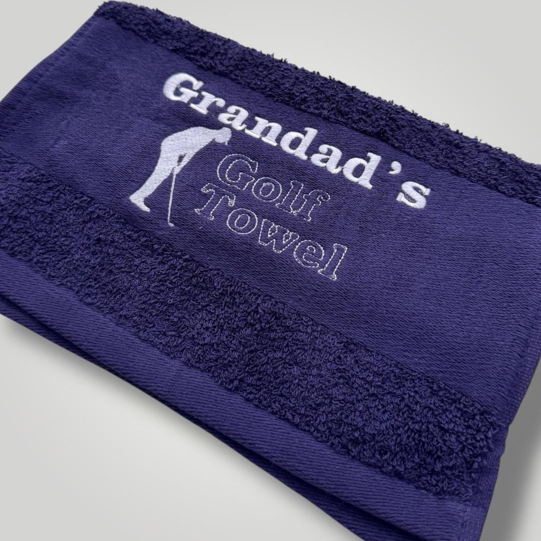 Personalised Golf Towel | Embroidered Towel | Golf Towel | Personalised Gift For Dad | Special Gift | Towel | Keepsake