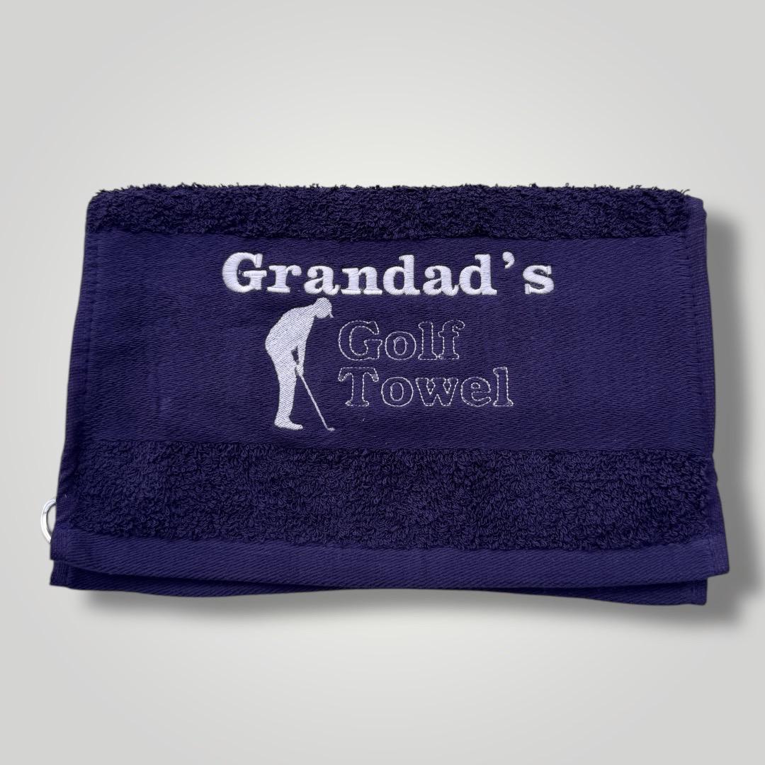 Personalised Golf Towel | Embroidered Towel | Golf Towel | Personalised Gift For Dad | Special Gift | Towel | Keepsake