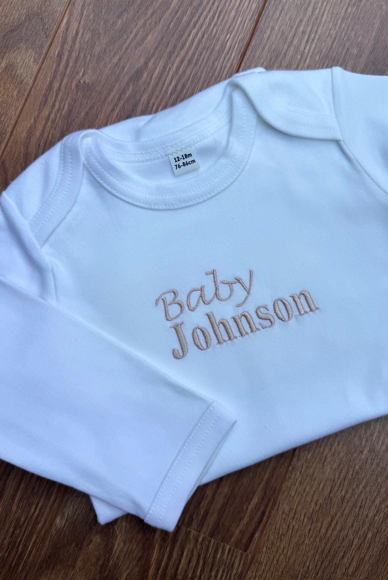 Personalised Baby Bodysuit | Cotton Babysuit | Coming Home Outfit | Baby Outfit | New Baby Gift | Baby Announcement