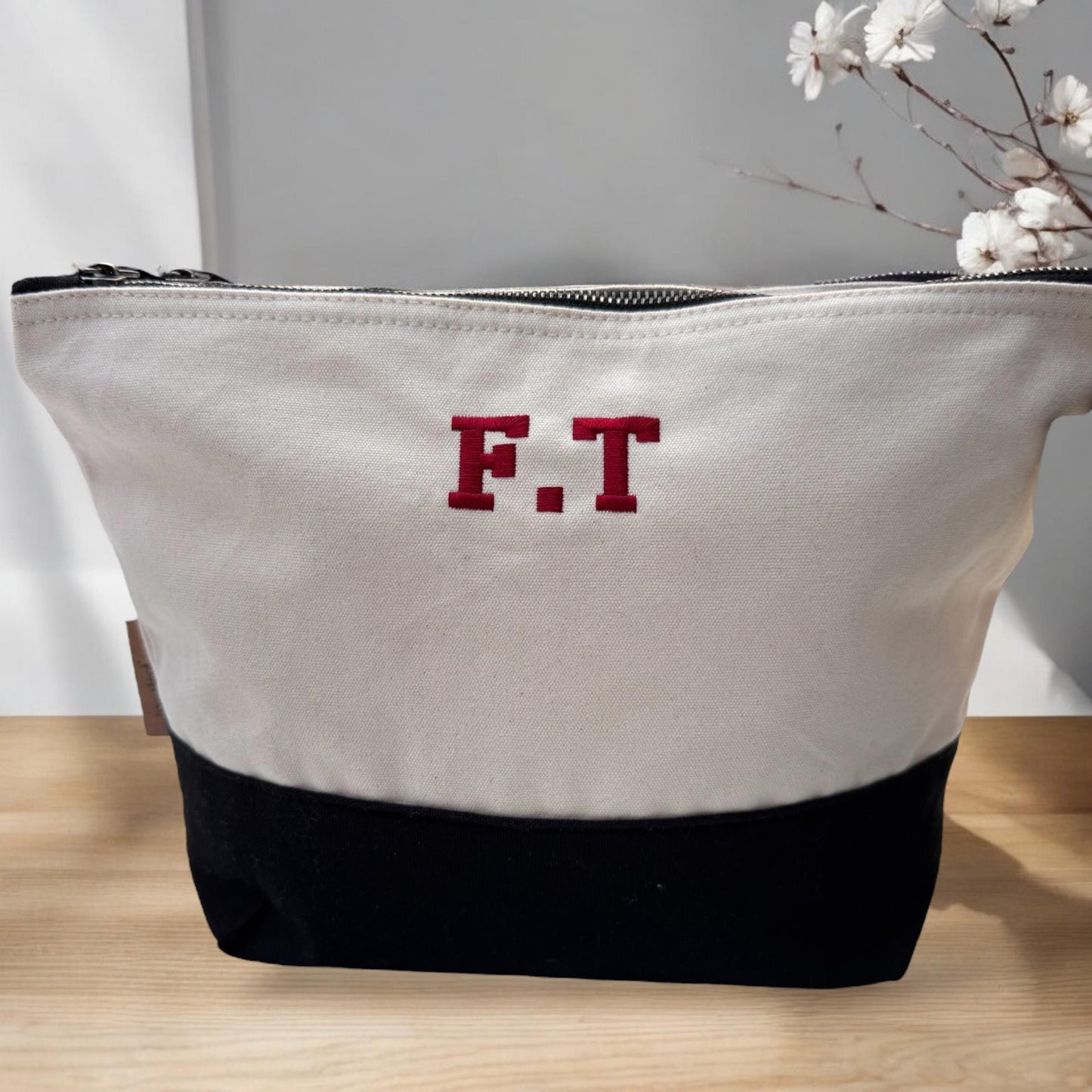 Personalised Cosmetic Bag | Accessories Bag | Canvas Bag | Embroidered Make Up Bag | Personalised Toiletry Bag | Bridesmaid Gift