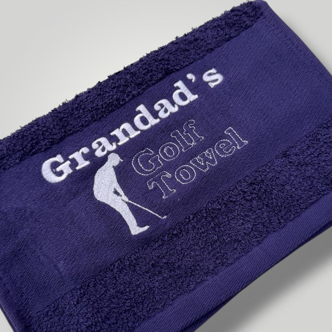 Personalised Golf Towel | Embroidered Towel | Golf Towel | Personalised Gift For Dad | Special Gift | Towel | Keepsake