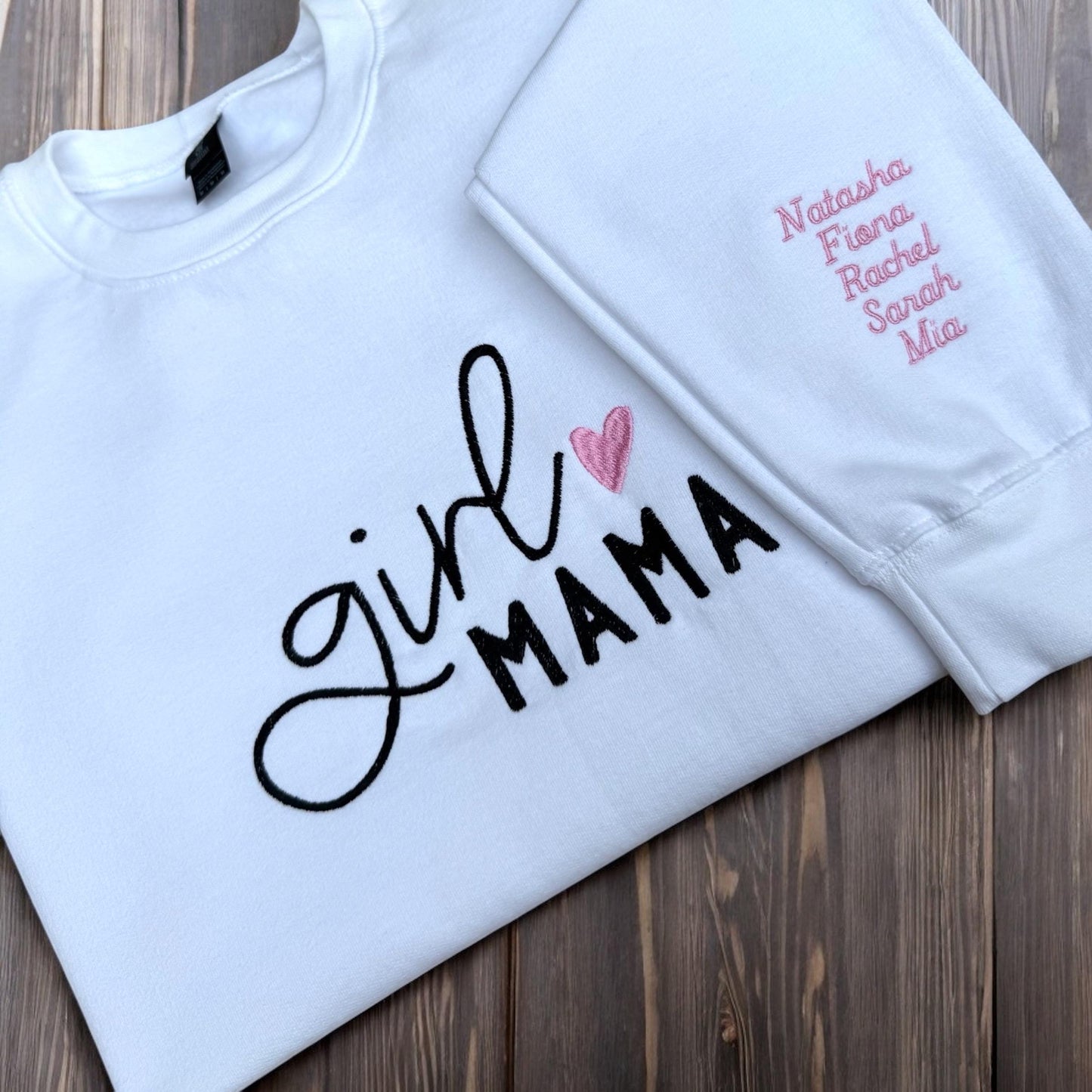 Girl Mama Sweatshirt | Mama Sweatshirt | Mother’s Day Gift | Mum Jumper | Mum Of Girls | Gift For Mum | Gift For Her | Children’s Names