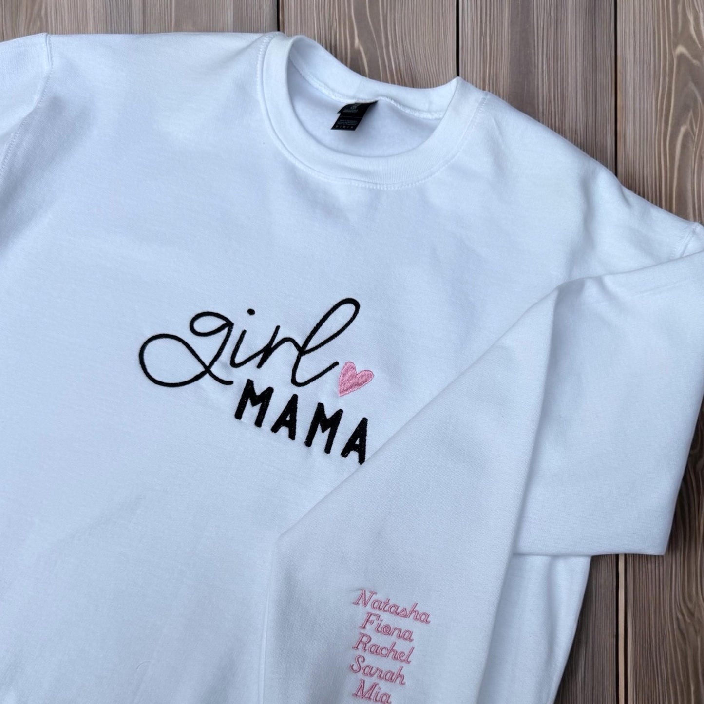 Girl Mama Sweatshirt | Mama Sweatshirt | Mother’s Day Gift | Mum Jumper | Mum Of Girls | Gift For Mum | Gift For Her | Children’s Names