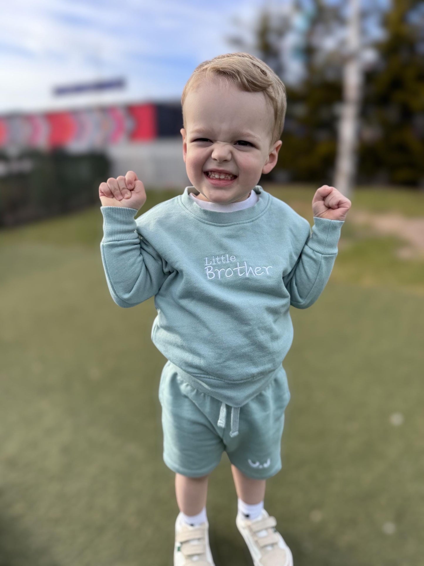Personalised Short & Jumper Set | Sibling Outfit | Name Clothing | Kids Clothing | Personalised Clothing