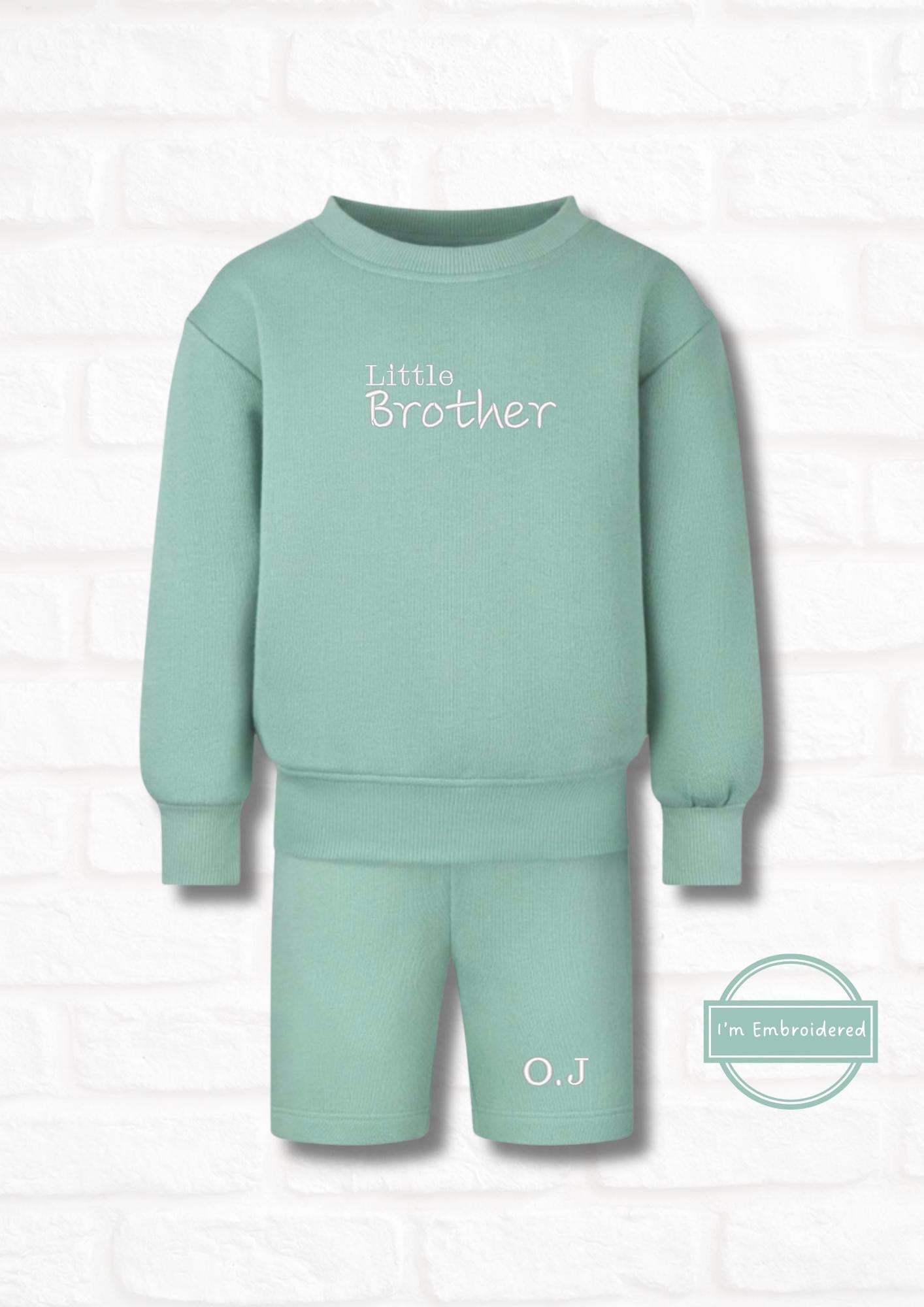 Personalised Short & Jumper Set | Sibling Outfit | Name Clothing | Kids Clothing | Personalised Clothing