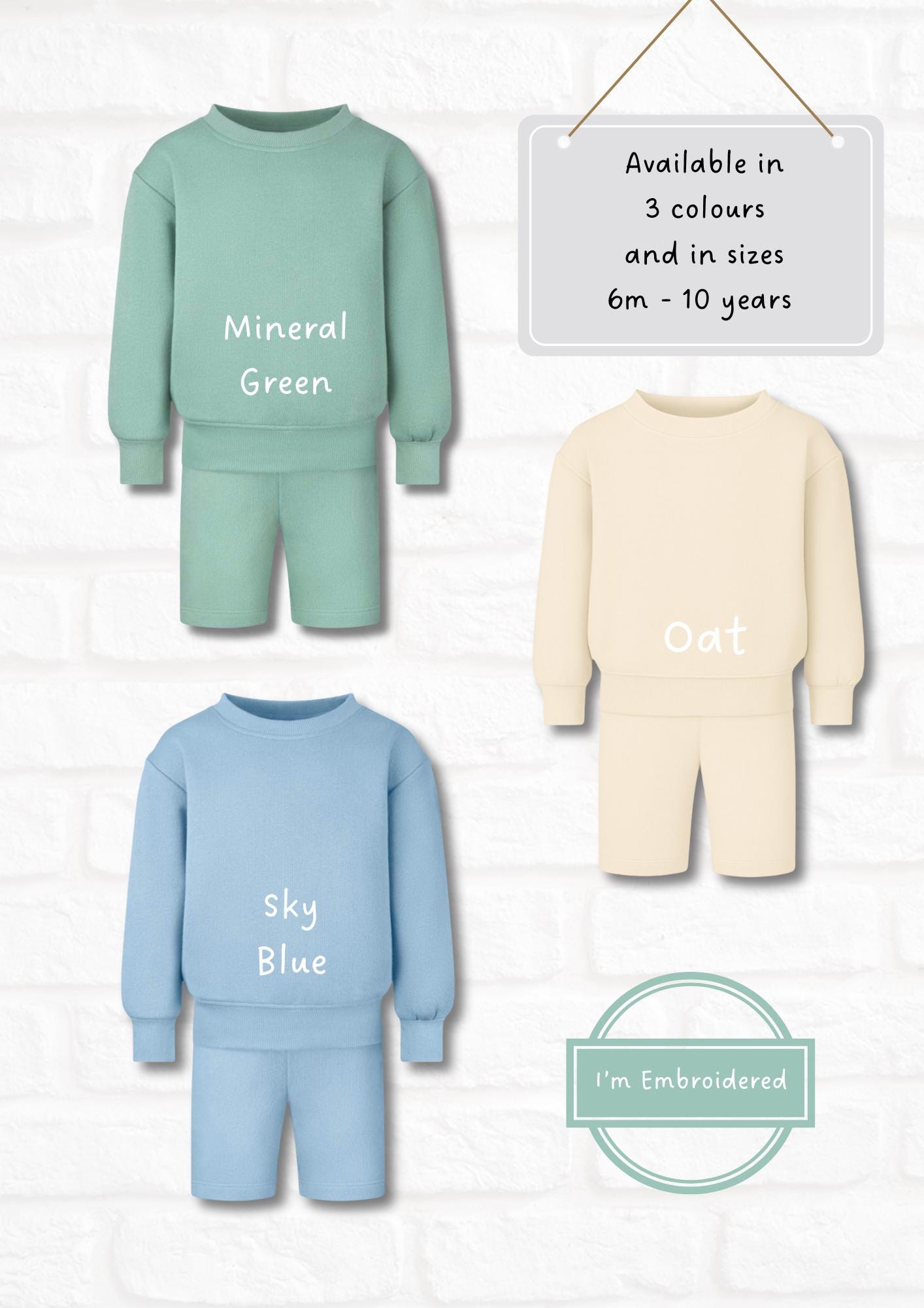 Personalised Short & Jumper Set | Sibling Outfit | Name Clothing | Kids Clothing | Personalised Clothing