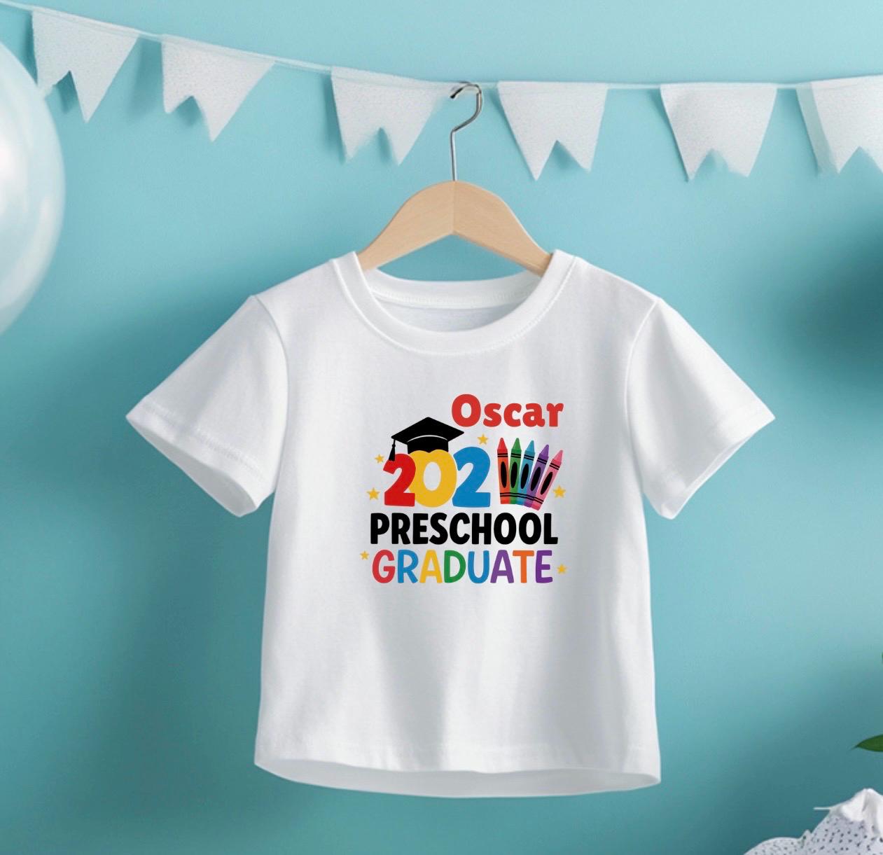 Personalised Nursery Leaver T-Shirt, Personalised Last Day Of School Tee, Big School Starter, Graduation T-Shirt