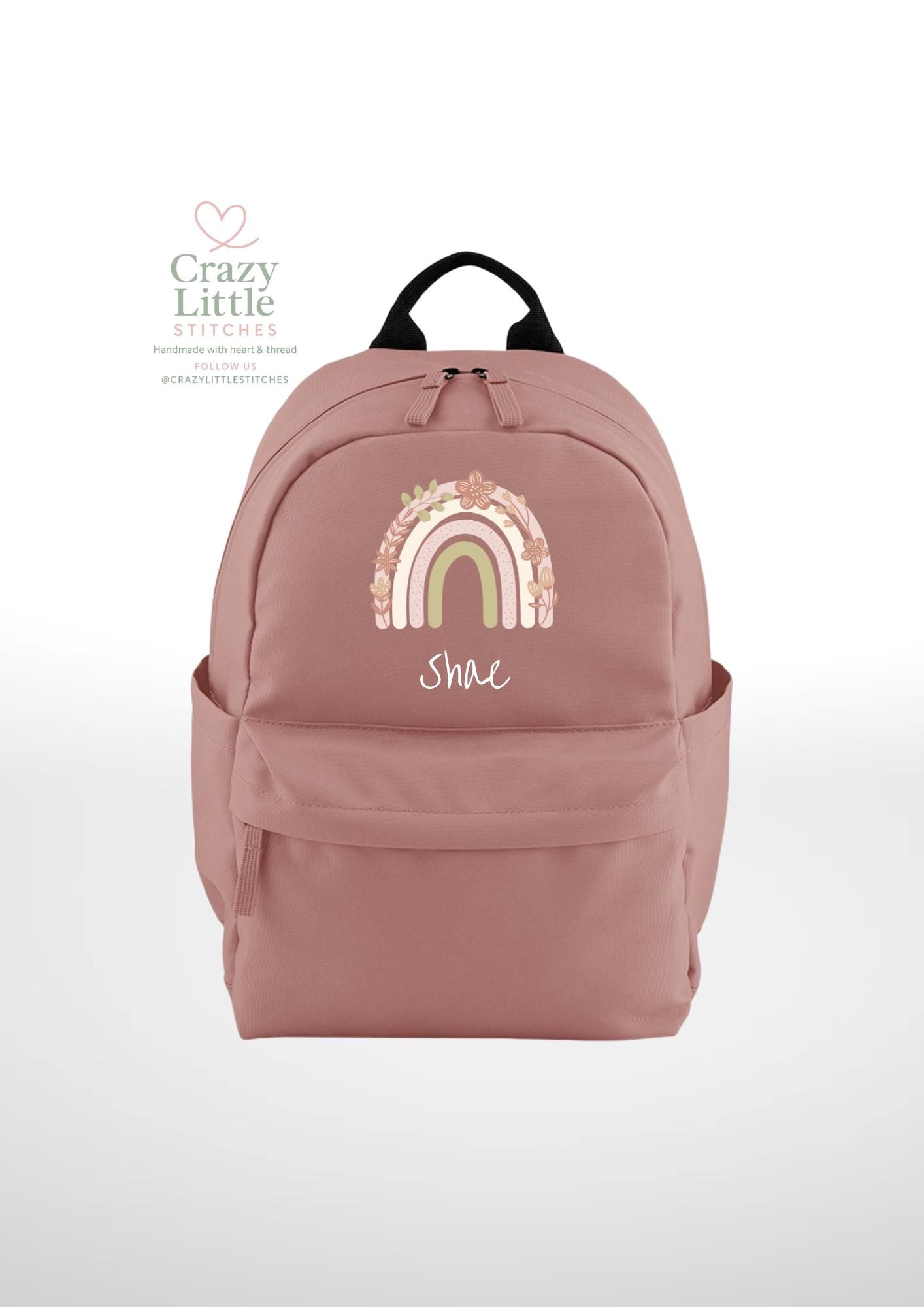 Children's Backpack | Personalised Rainbow Backpack Bag | Children's Bag | Infant Bag | Kids Bag | Toddler Bag| Cabin Bag | School Bag |