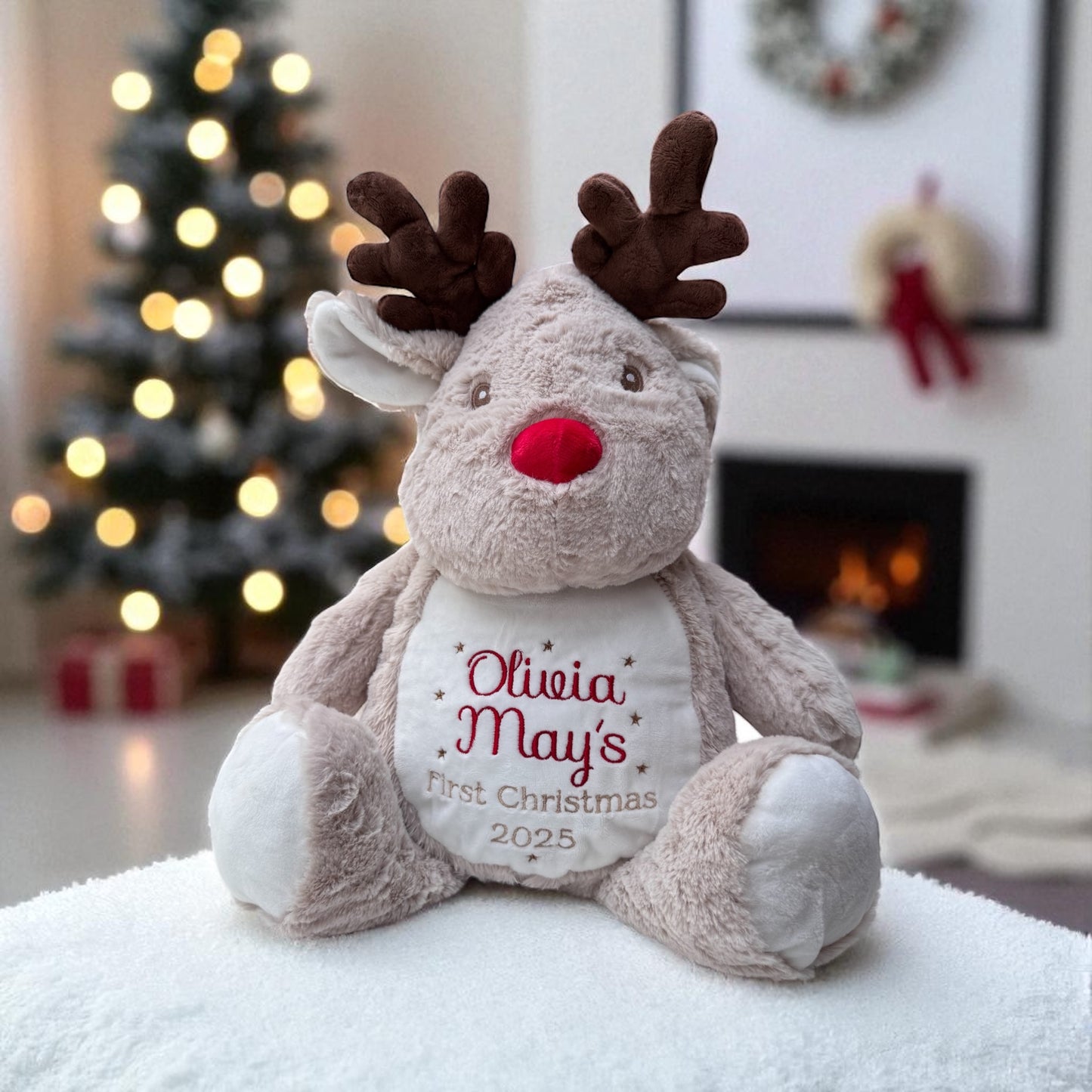 First Christmas Personalised Reindeer