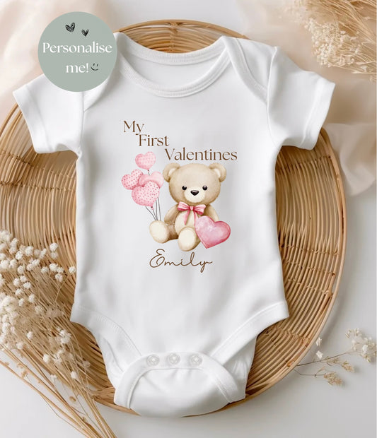First Valentines Baby Bodysuit 🩷