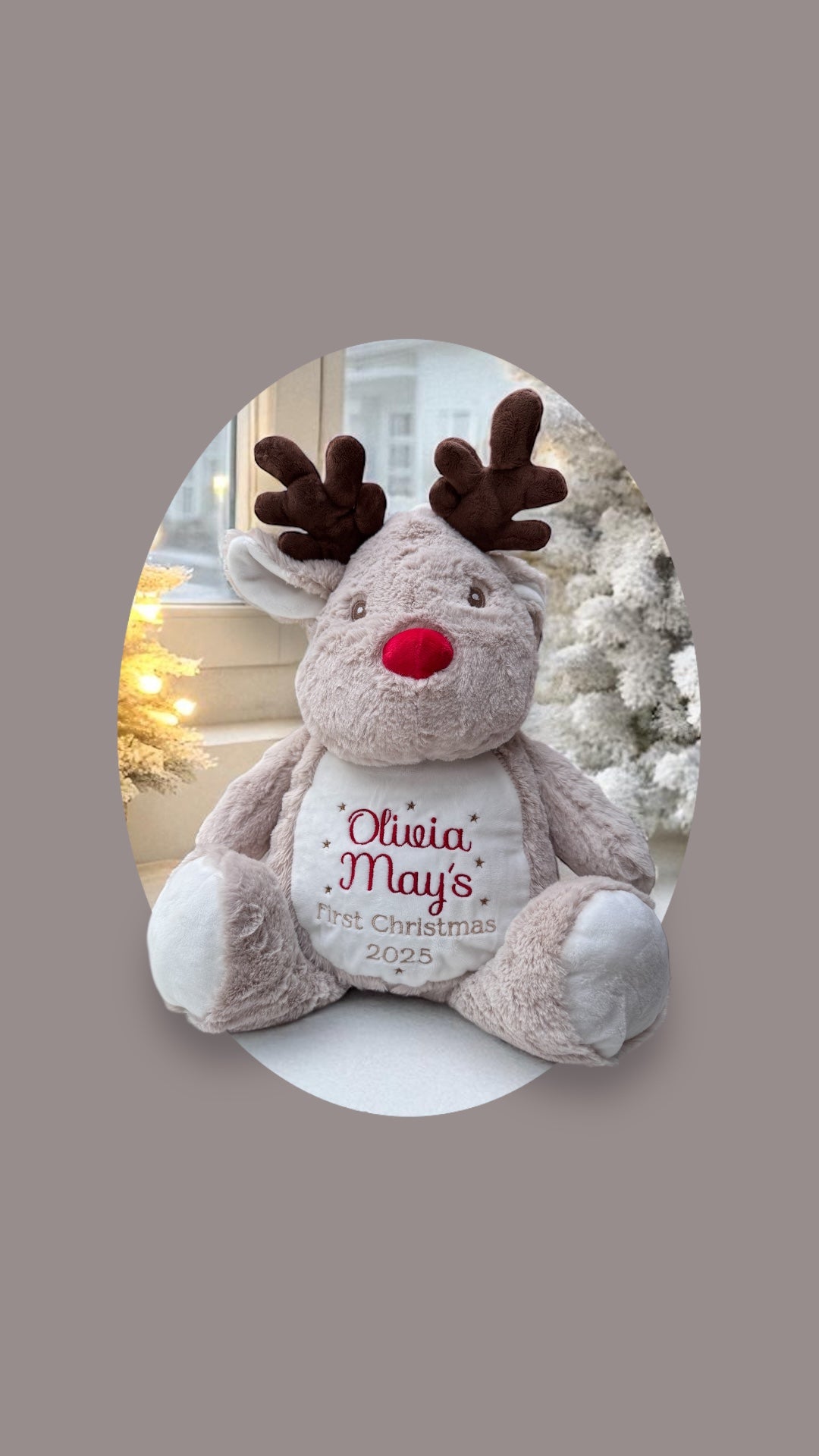 First Christmas Personalised Reindeer