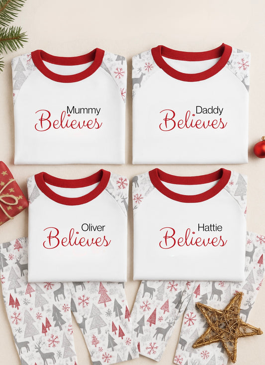 Family Believes Collection - CHILDREN Reindeer Family Matching PJ’s