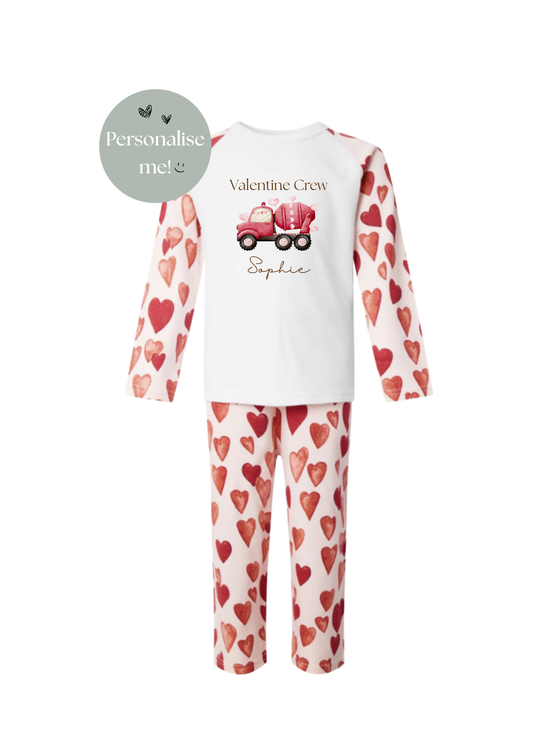 Valentines Crew PJ’s (Construction Themed)
