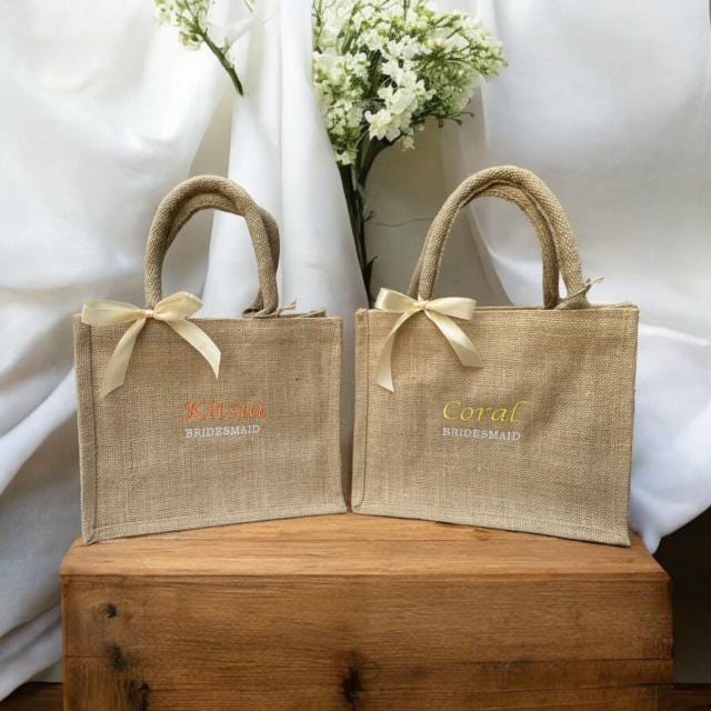 Personalised Gift Bag | Wedding Gift Bag | Bridesmaid Gift Bag | Embroidered Tote Bags | Wedding favour