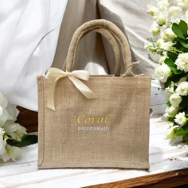 Personalised Gift Bag | Wedding Gift Bag | Bridesmaid Gift Bag | Embroidered Tote Bags | Wedding favour