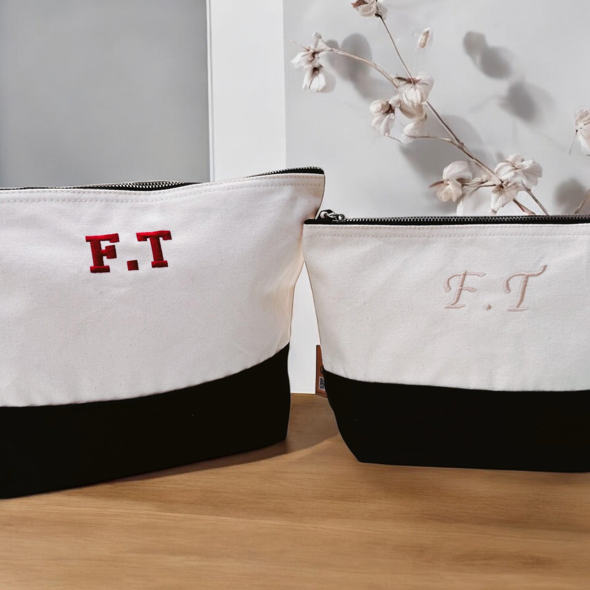 Personalised Cosmetic Bag | Accessories Bag | Canvas Bag | Embroidered Make Up Bag | Personalised Toiletry Bag | Bridesmaid Gift