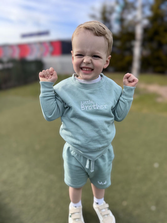 Personalised Short & Jumper Set | Sibling Outfit | Name Clothing | Kids Clothing | Personalised Clothing