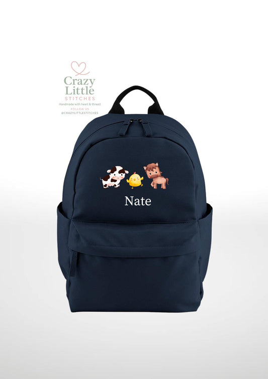Children's Backpack | Personalised Farm Animal Backpack | Children's Bag | Infant Bag | Kids Bag | Toddler Bag| Cabin Bag | School Bag |