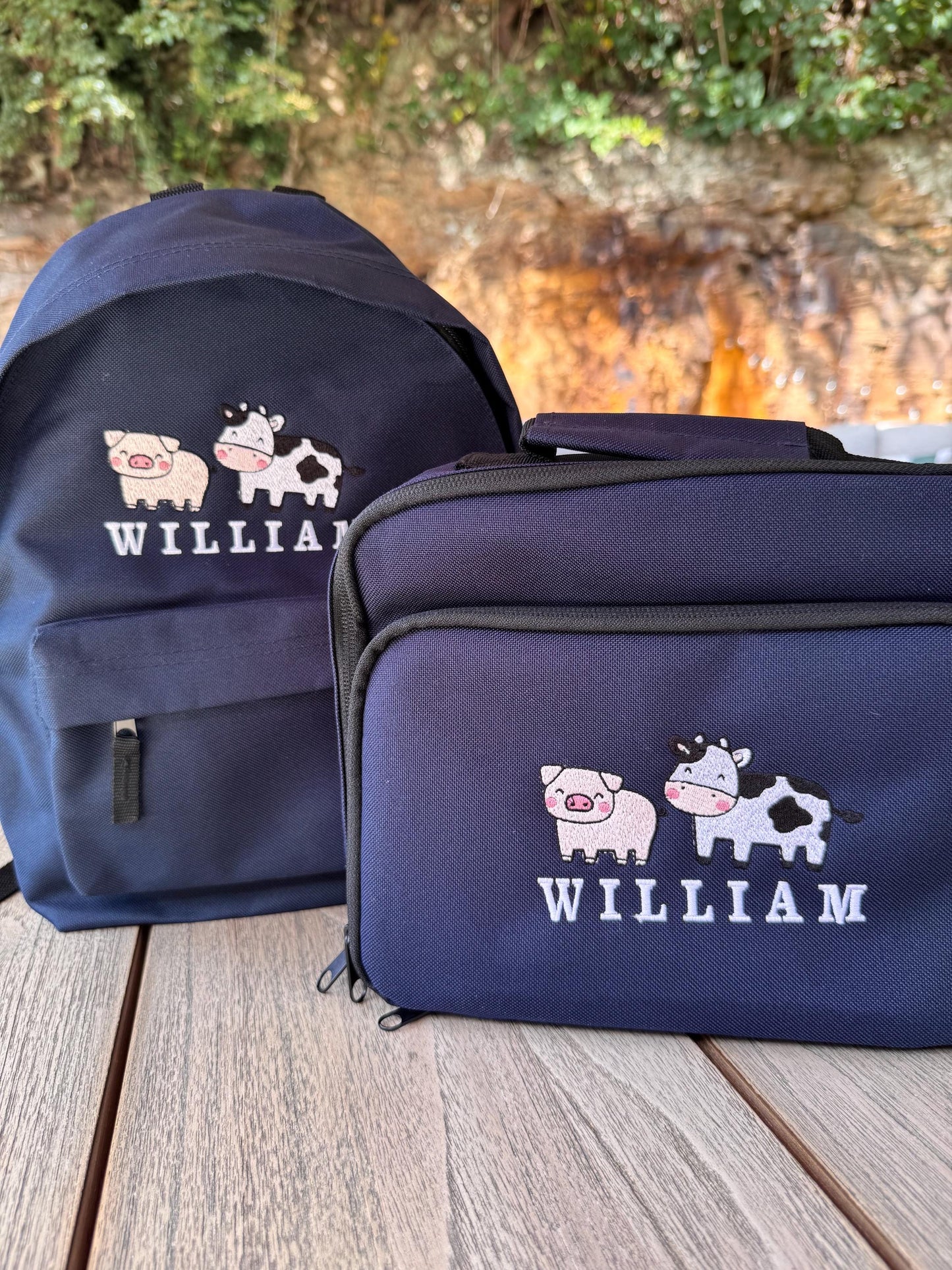 Children's Backpack & Lunch Bag | Personalised Farm Animal Backpack | Children's Bag | Infant Bag | Kids Bag | Toddler Bag | School Lunchbag