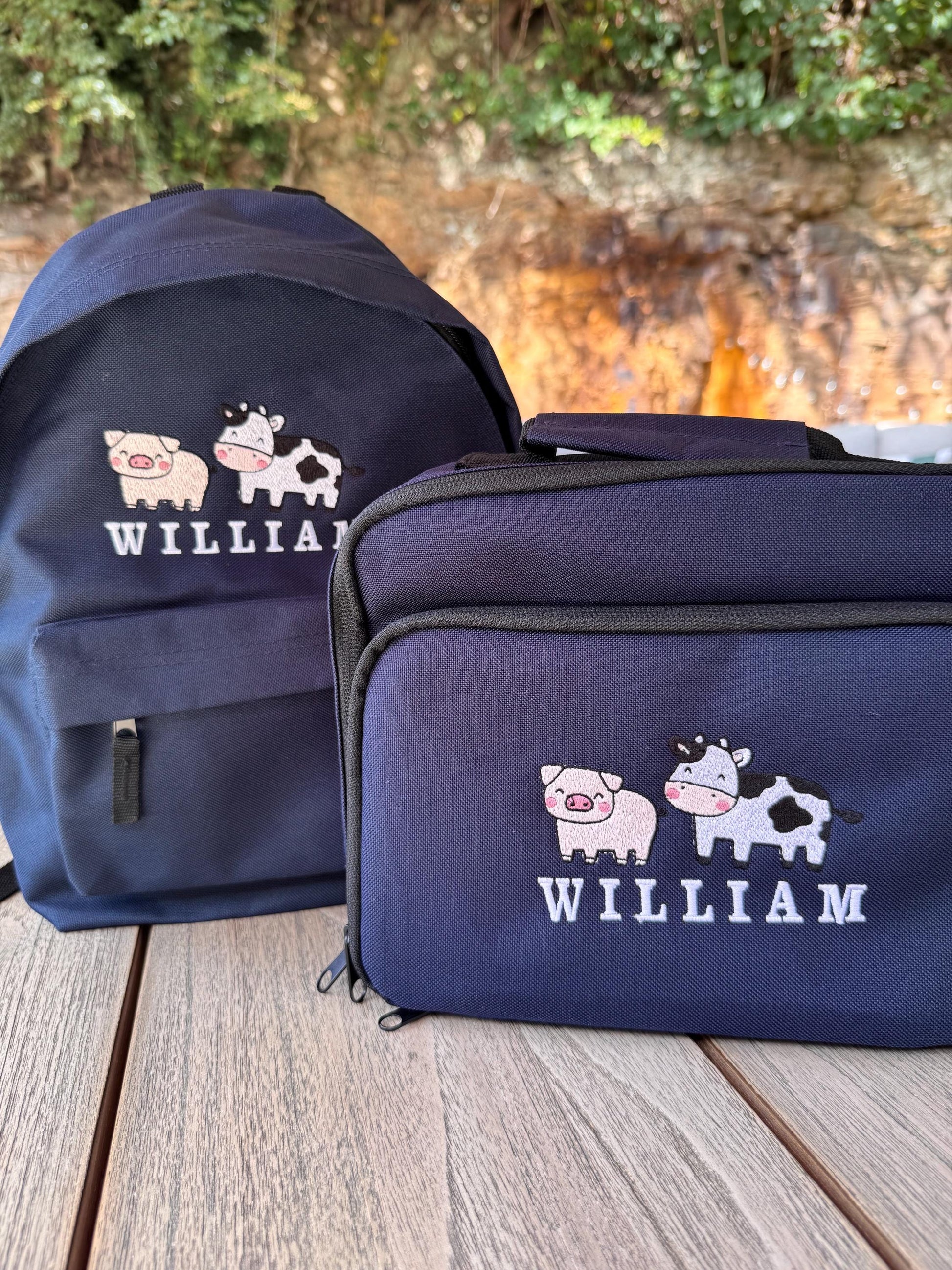 Children's Backpack & Lunch Bag | Personalised Farm Animal Backpack | Children's Bag | Infant Bag | Kids Bag | Toddler Bag | School Lunchbag