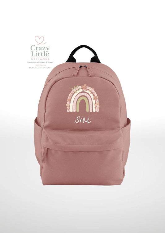 Children's Backpack | Personalised Rainbow Backpack Bag | Children's Bag | Infant Bag | Kids Bag | Toddler Bag| Cabin Bag | School Bag |