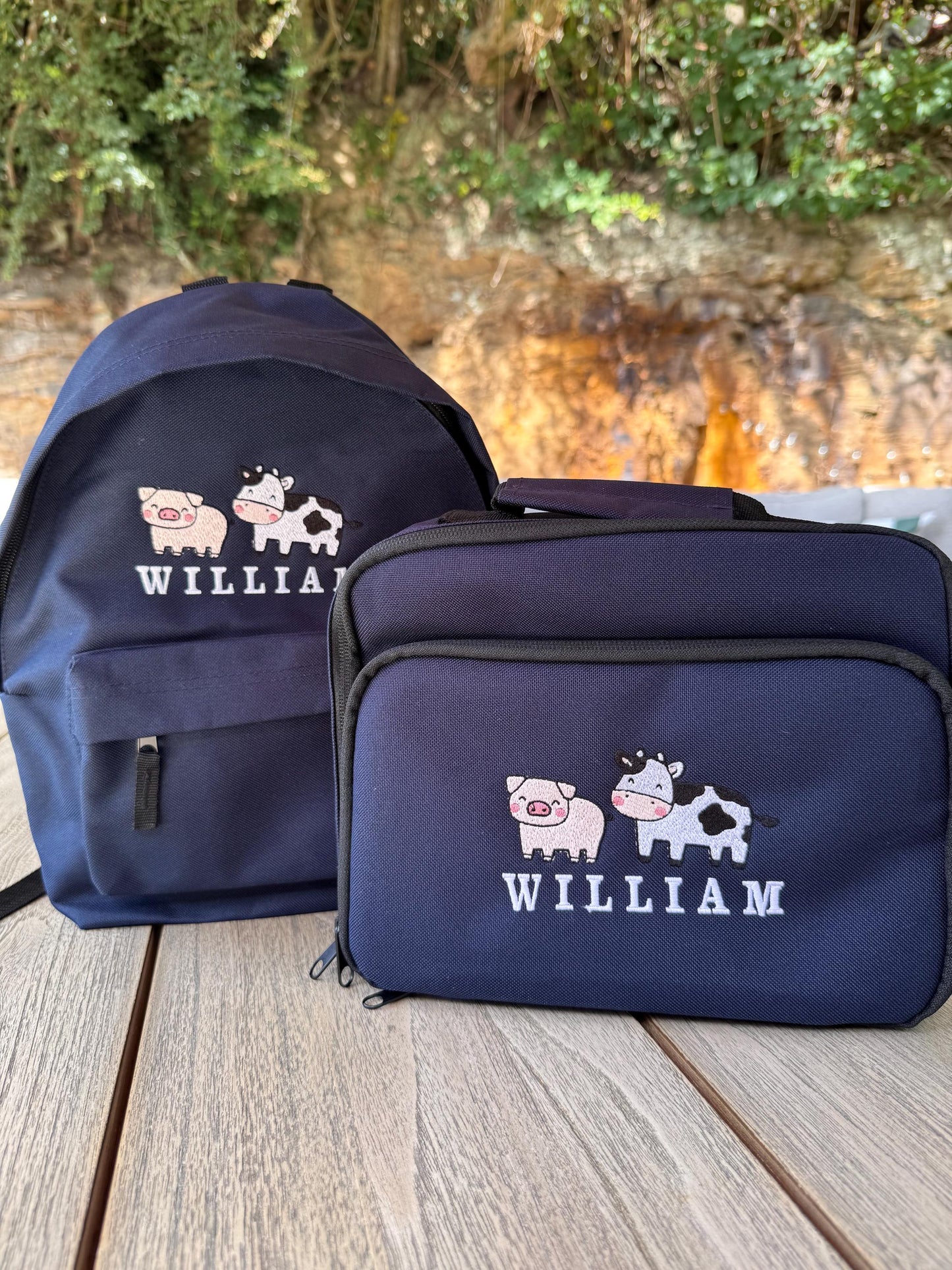 Children's Backpack & Lunch Bag | Personalised Farm Animal Backpack | Children's Bag | Infant Bag | Kids Bag | Toddler Bag | School Lunchbag