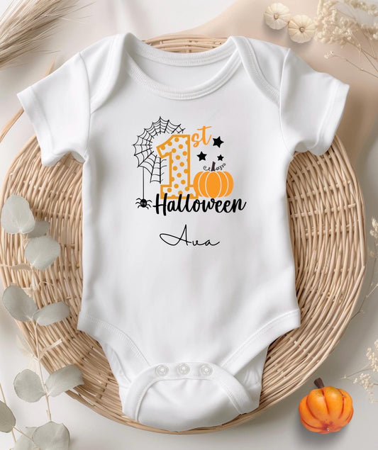 Personalised 1st Halloween Baby Bodysuit, Halloween, Personalised Halloween Babygrow, 1st Halloween Outfit