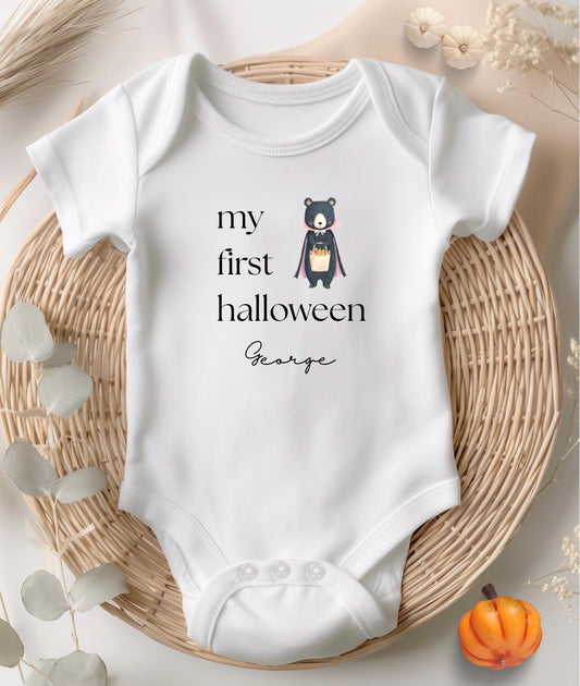 Personalised Halloween Baby Bodysuit: My First Halloween