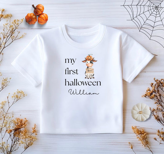 Personalised Halloween T-Shirt: My First Halloween Farm Animal